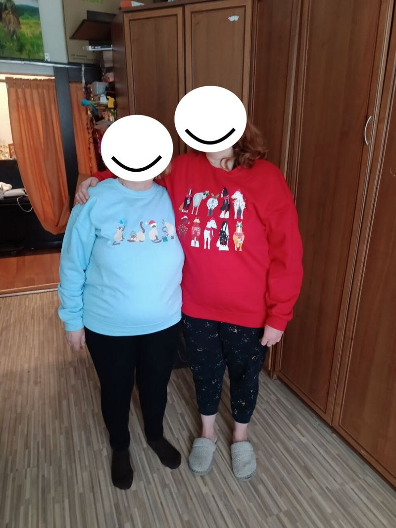 Customer photo of Christmas Siamese Cat Sweatshirt | Holiday Cat Lover Gift