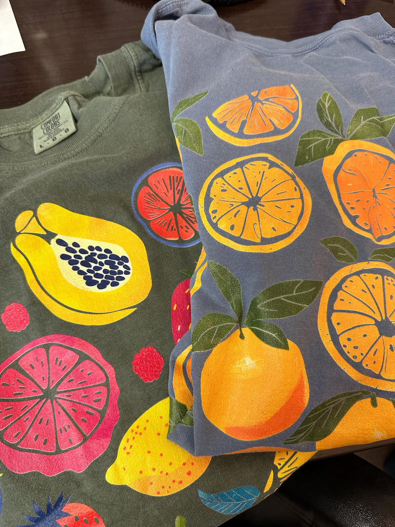 Customer photo of Cute Oranges T-Shirt | Cottagecore Vintage Summer