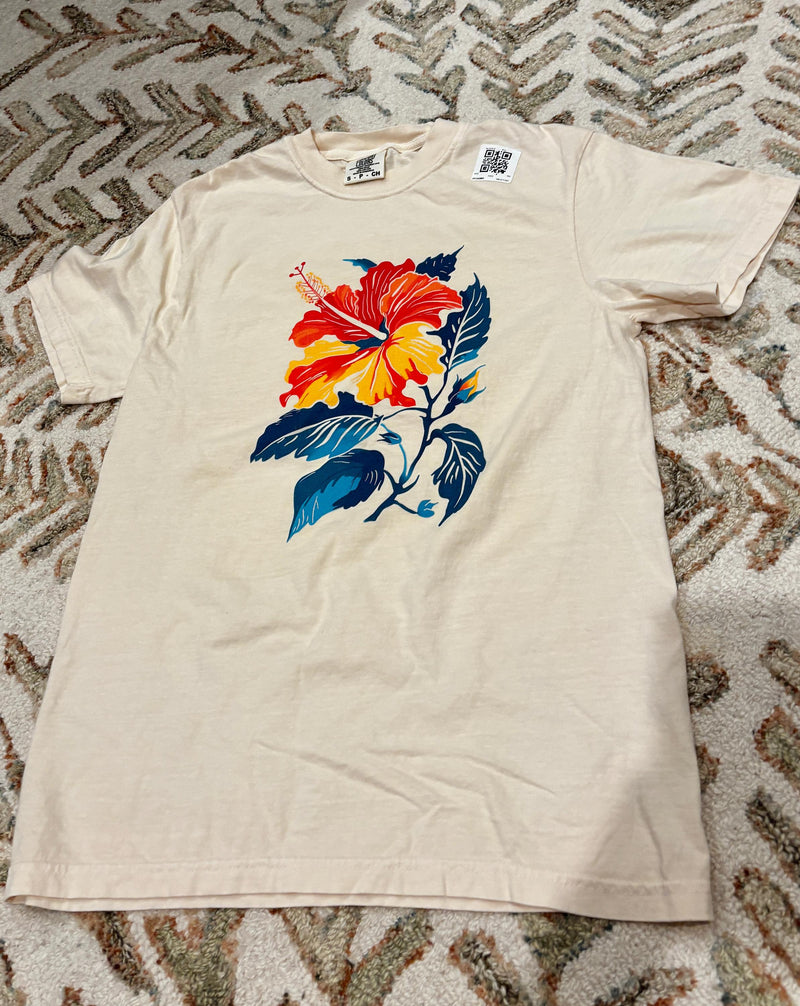 Customer photo of Hibiscus Flower T-Shirt | Vintage Hawaiian Summer