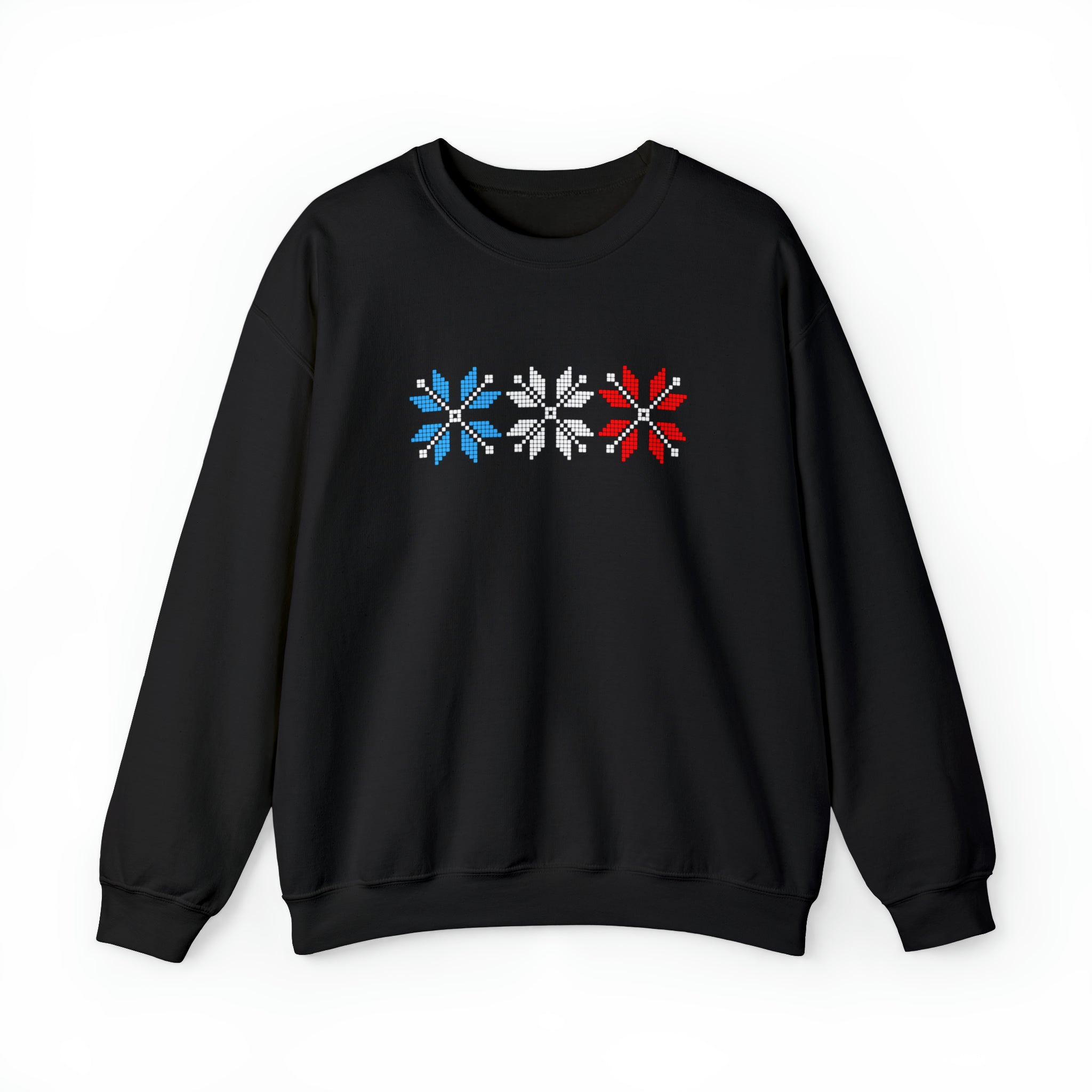 Old Fashioned Snowflake Trio Winter Sweatshirt