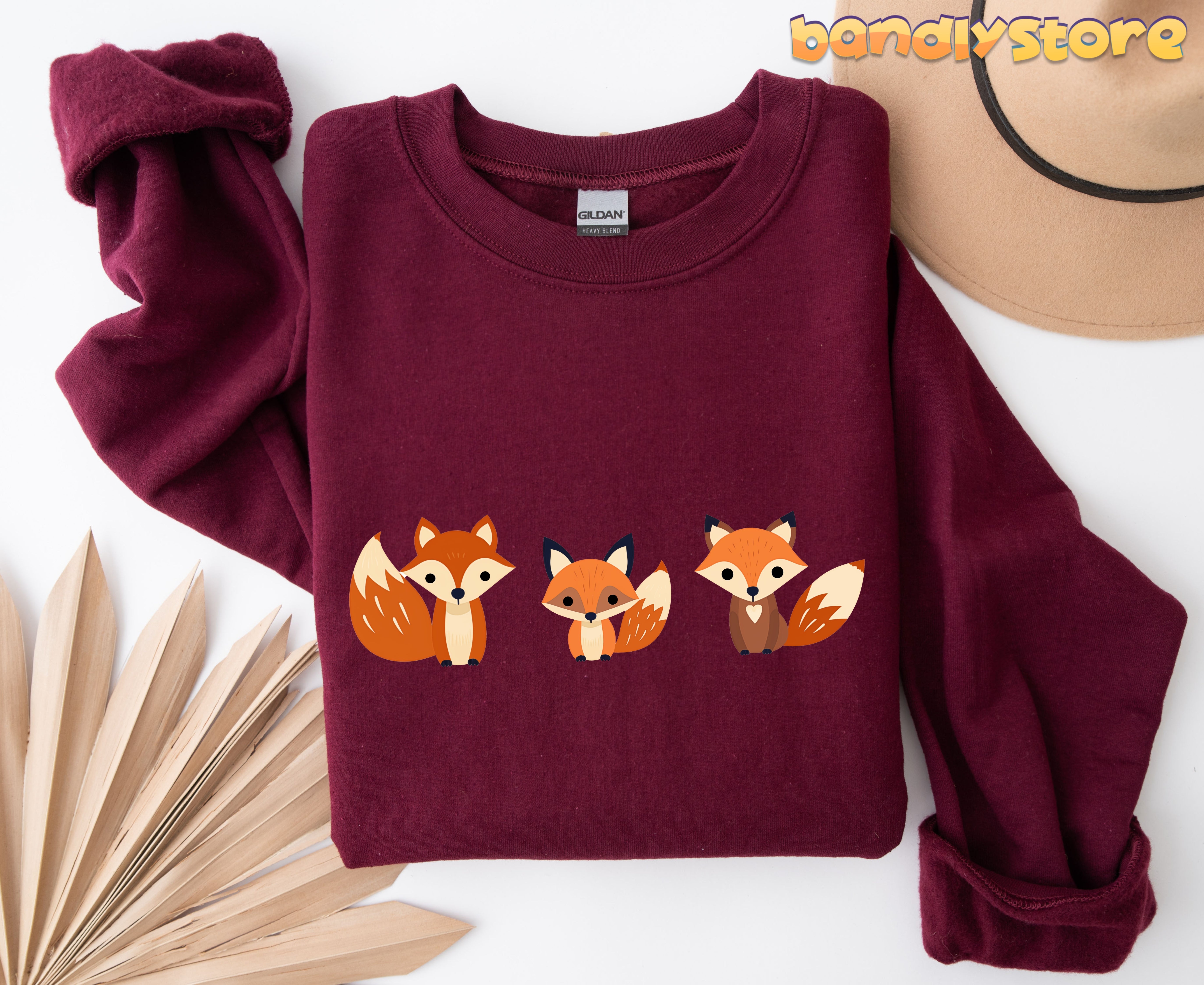 Fox Trot Charm, Classic Cute Foxes Sweatshirt