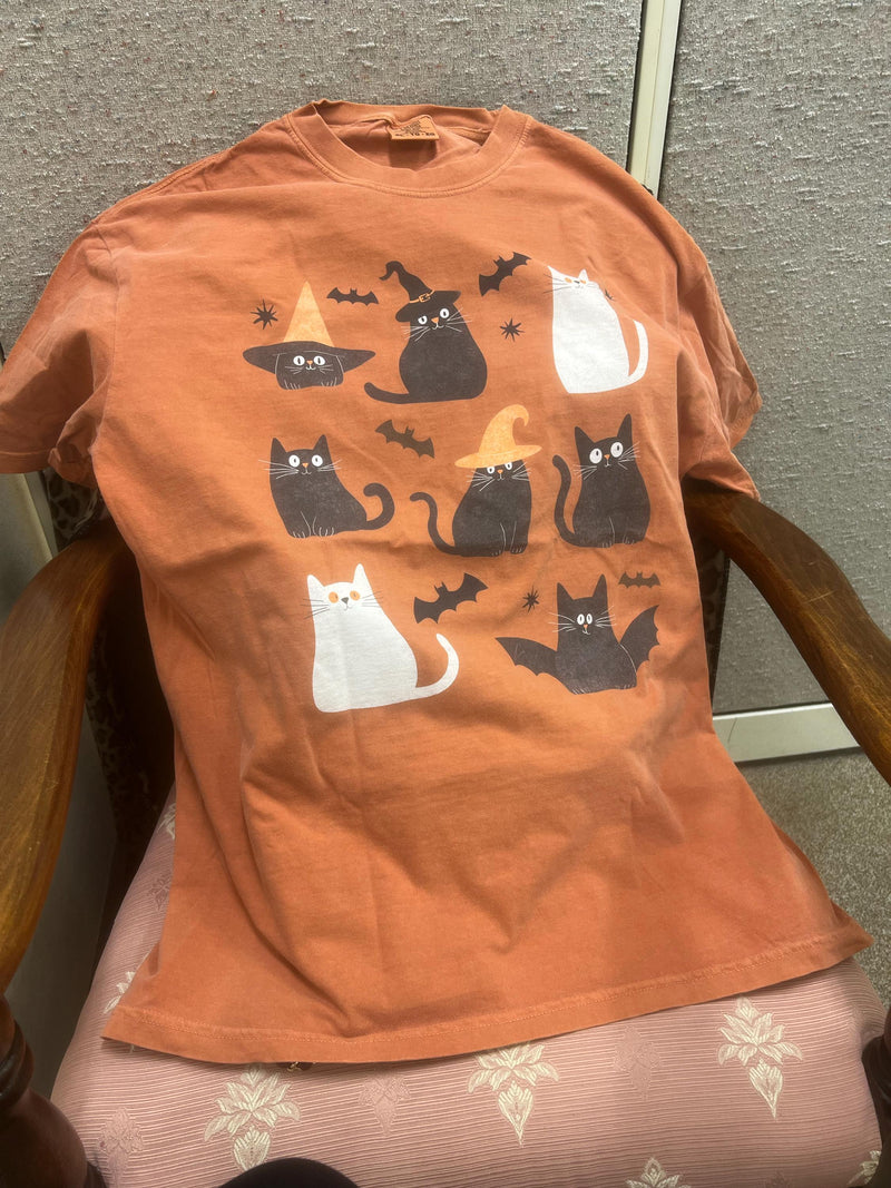 Customer photo of Cute Halloween Black Cats T-Shirt | Spooky Fall Gift