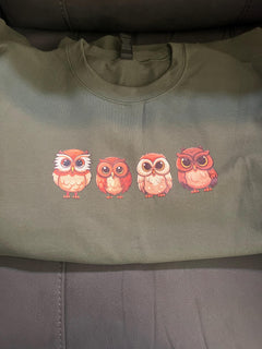 Customer photo of Cute Owl Sweatshirt | Owl Lover Nature Gift