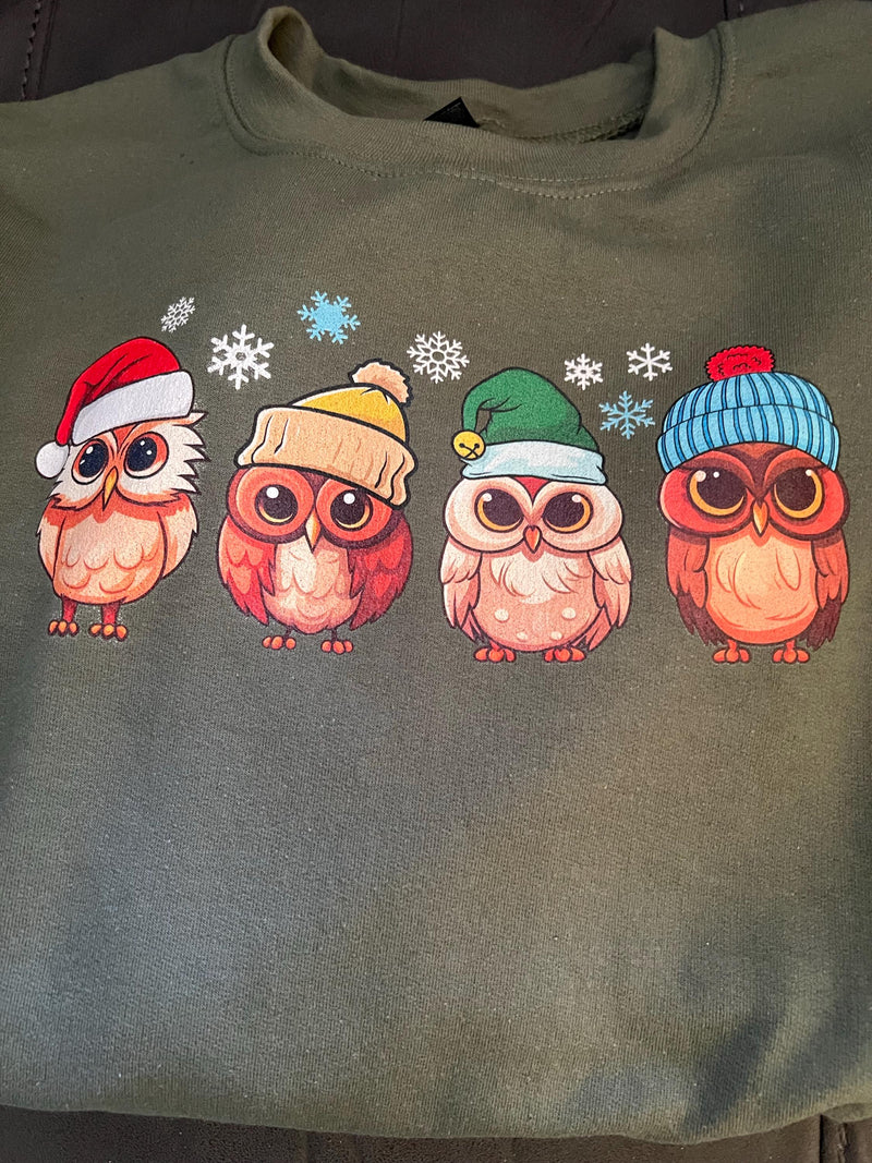 Customer photo of Cute Christmas Owl Sweatshirt | Owl Lover Gift